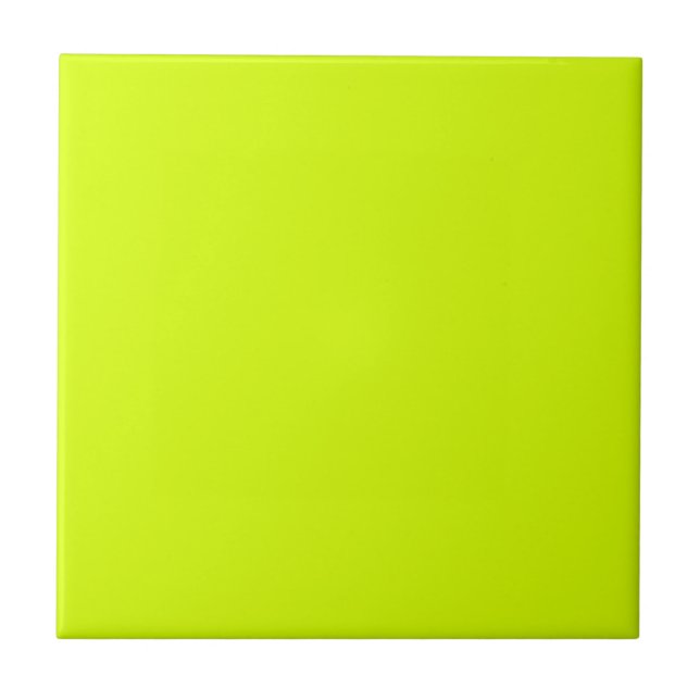 Neon Yellow, High Visibility Chartreuse Tile (Front)