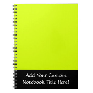 Neon Yellow, High Visibility Notebook