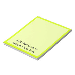 Neon Yellow, High Visibility Notepad
