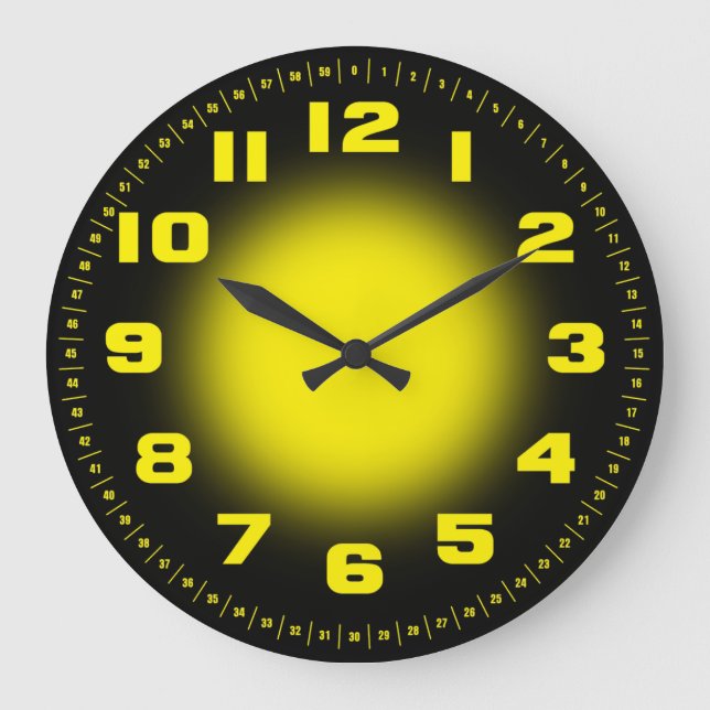 Neon Yellow Large Clock (Front)