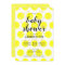 Neon Yellow Polka Dots Baby Shower Invitation Card