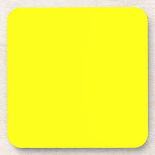 Neon Yellow Solid Color Coaster