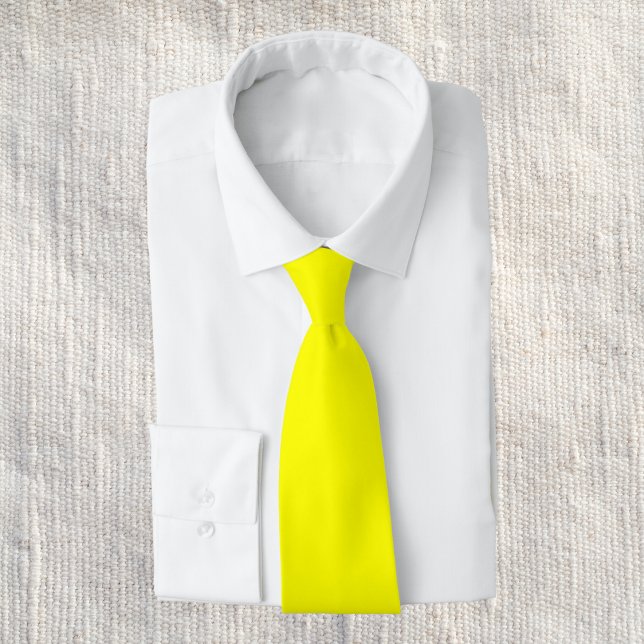 Neon Yellow Solid Color Tie (Creator Uploaded)