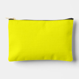 Neon Yellow Solid Colour Accessory Pouch
