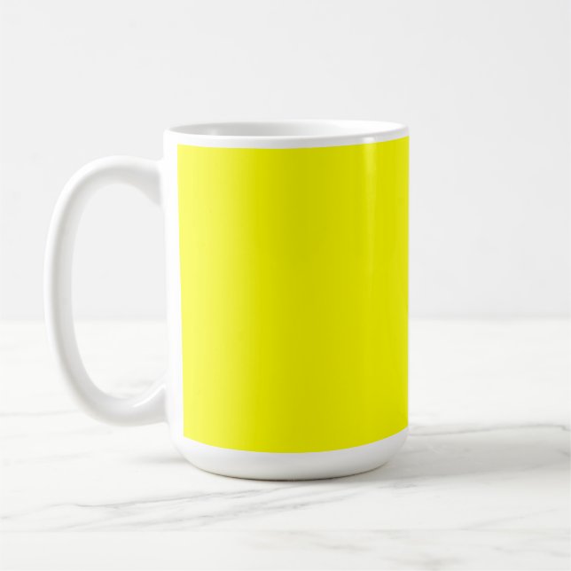 Neon Yellow Solid Colour | Classic Coffee Mug (Left)