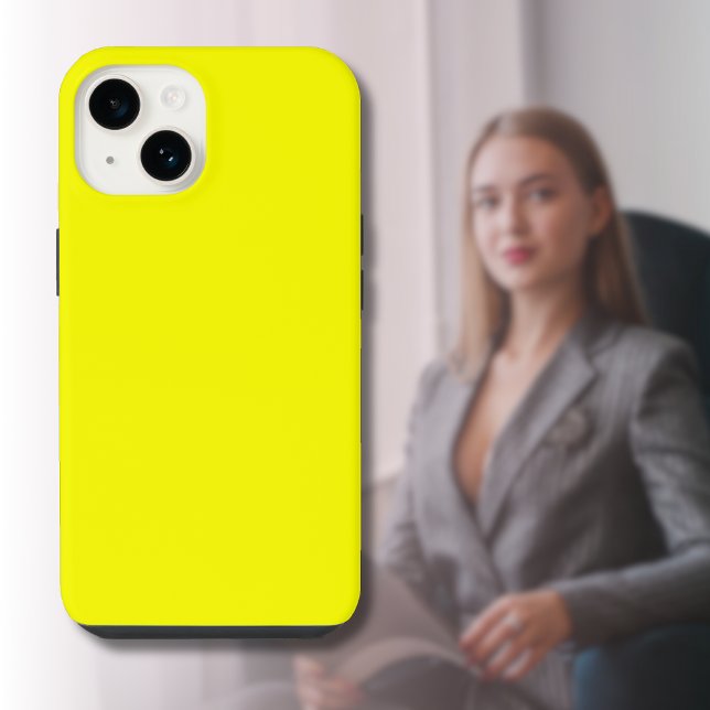 Neon Yellow Solid Colour | Classic iPhone Case (Creator Uploaded)