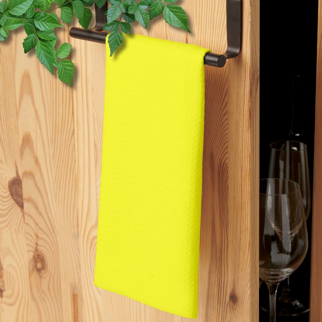 Neon Yellow Solid Colour | Classic Tea Towel (Creator Uploaded)
