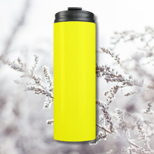Neon Yellow Solid Colour   Classic Thermal Tumbler