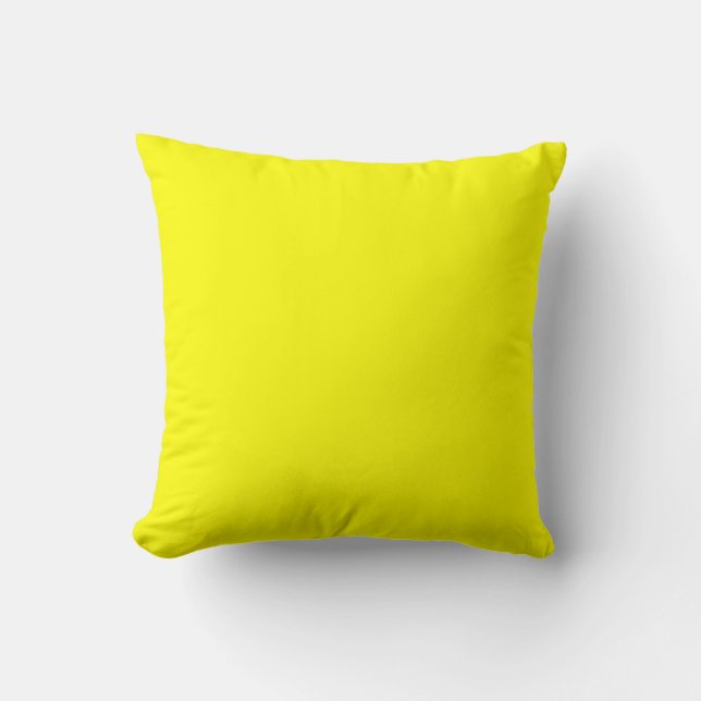 Neon Yellow Solid Colour Cushion (Front)