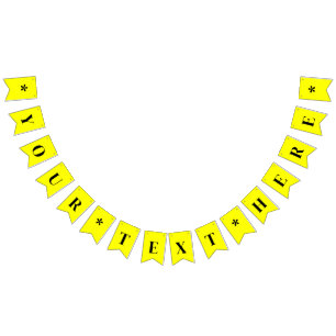 Neon Yellow Solid Colour Custom Bunting