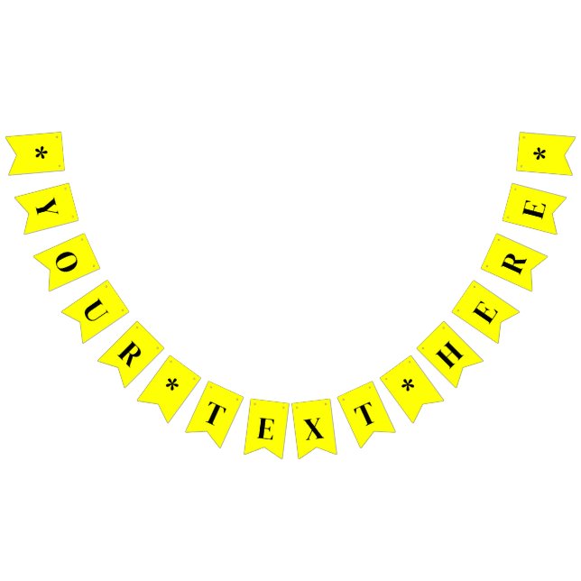 Neon Yellow Solid Colour Custom Bunting (All)