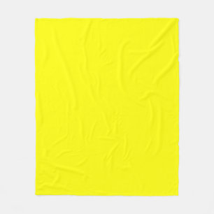Neon Yellow Solid Colour Fleece Blanket