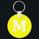 Neon Yellow Solid Colour Key Ring<br><div class="desc">Neon Yellow Solid Colour Modern Colour.</div>
