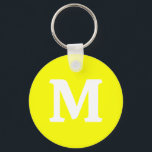 Neon Yellow Solid Colour Key Ring<br><div class="desc">Neon Yellow Solid Colour Modern Colour.</div>