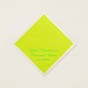 neon  yellow solid colour napkin