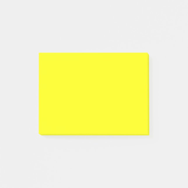 Neon Yellow Solid Colour Post-it Notes (Front)