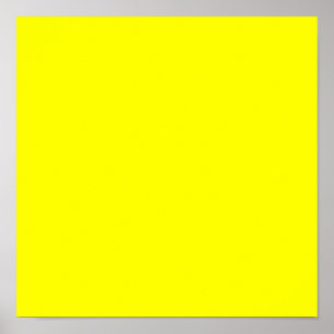 Neon Yellow Solid Colour Poster