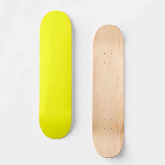 Neon Yellow Solid Colour Skateboard (Front)