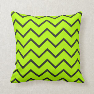 Neon Yellow Zigzag Pillows
