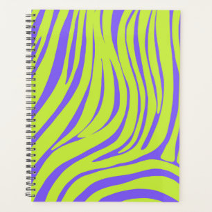 Neon Zebra Pattern Planner Organiser