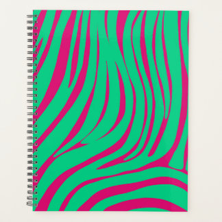 Neon Zebra Pattern Planner Organiser