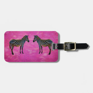 Neon Zebra Reflection Customised Address Phone Luggage Tag