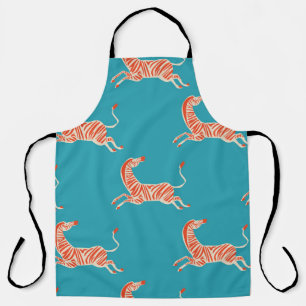 Neon Zebra: Retro Colourful Seamless Apron