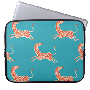Neon Zebra: Retro Colourful Seamless Laptop Sleeve