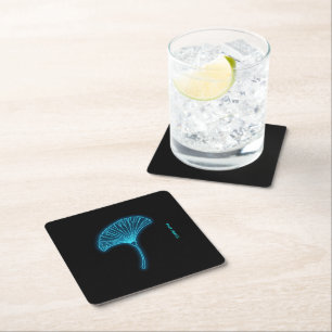 Neon Zen Ginkgo Coaster - Custom Est. Year