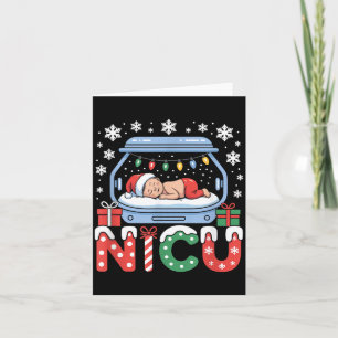 Neonatal Intensive Care Unit Xmas Funny Nicu Nurse Card