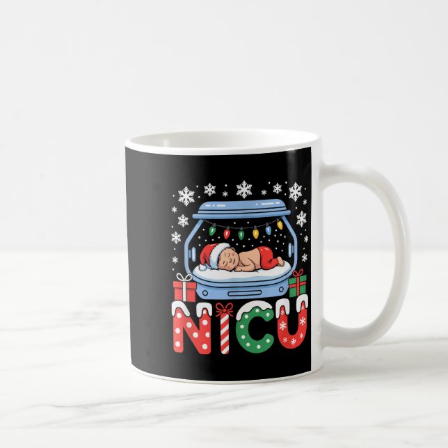 Neonatal Intensive Care Unit Xmas Funny Nicu Nurse Coffee Mug (Right)