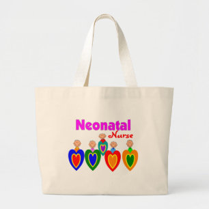 Neonatal Nurse Gifts---Adorable Babies on QRS Large Tote Bag
