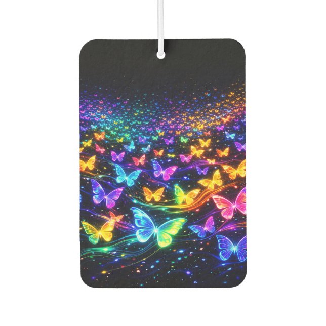 Neonfarbene Schmetterlinge Car Air Freshener (Front)