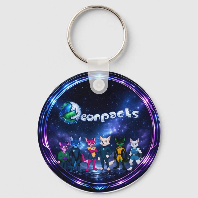 Neonpacks (circle design) key ring (Front)