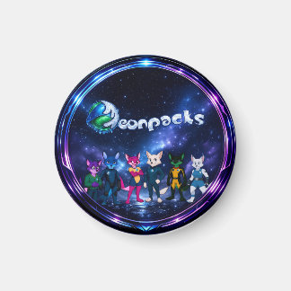 Neonpacks (circle design) magnet