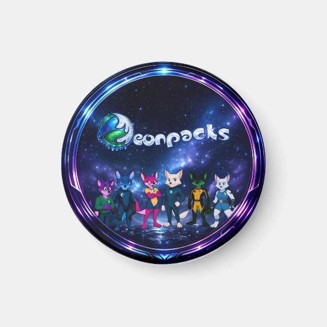 Neonpacks (circle design) magnet (Front)