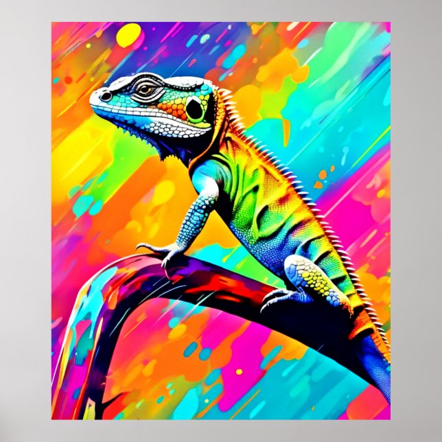 Neonscale Lizard Poster (Front)