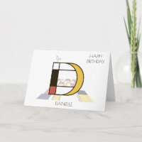 Neoplasticism Style Monogram. Letter D