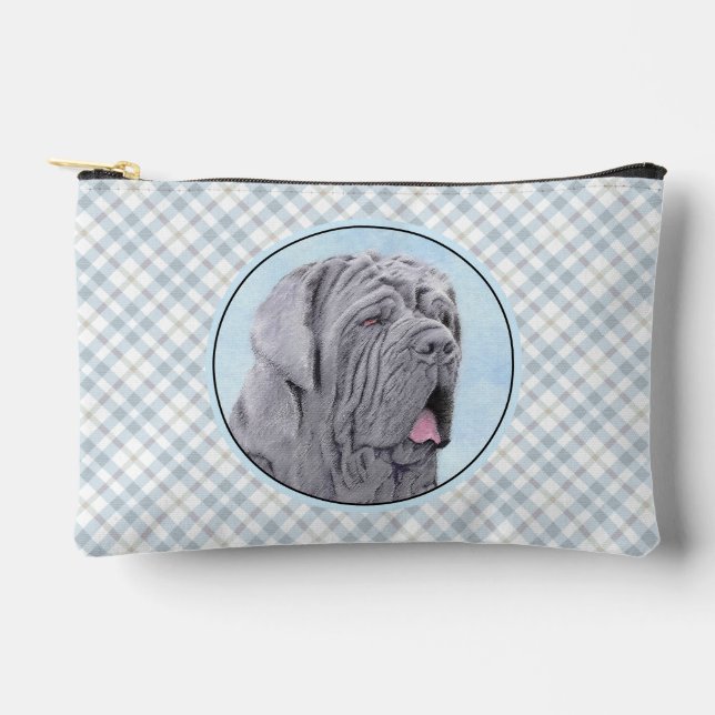 Neopolitan Mastiff Painting Grey Original Dog Art Accessory Pouch (Front)