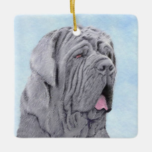Neopolitan Mastiff Painting - Original Dog Art Ceramic Ornament
