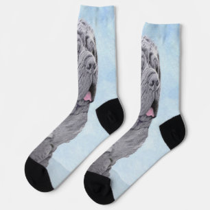 Neopolitan Mastiff Painting - Original Dog Art Socks