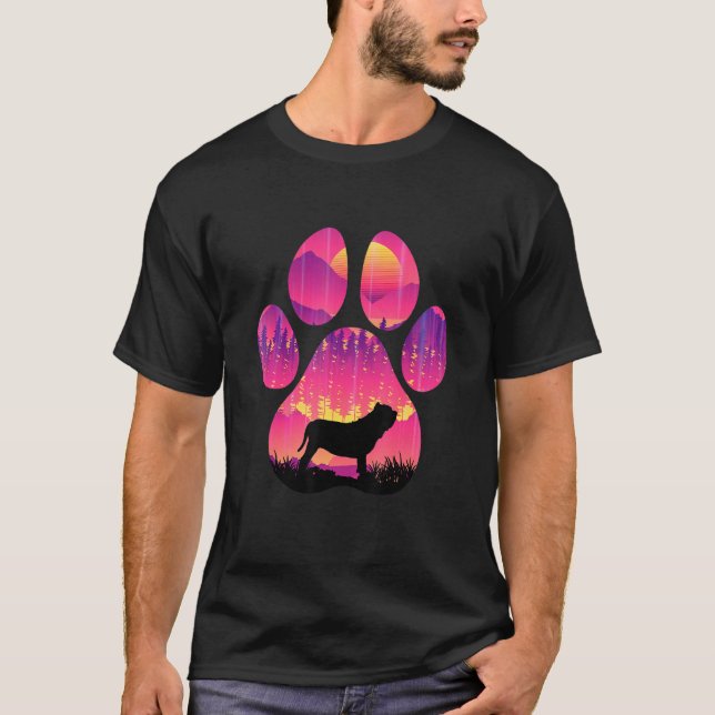 Neopolitan Mastiff Paw Mom Dad Dog  Women Men T-Shirt (Front)