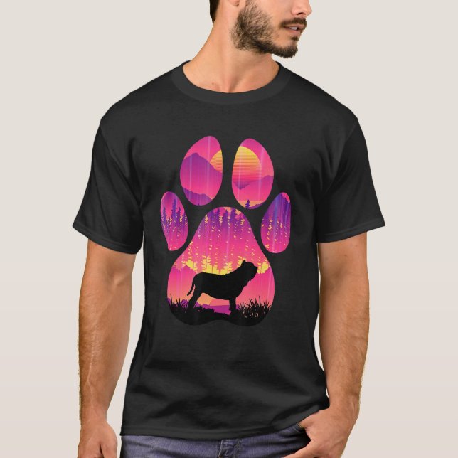 Neopolitan Mastiff Paw Mum Dad Dog  Women Men T-Shirt (Front)