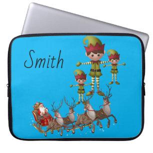 Neoprene Christmas Laptop Sleeve 15 inch, Santa