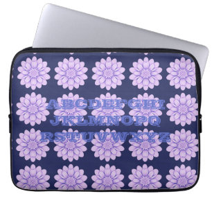 Neoprene Lavender Flowers Laptop Case
