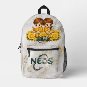 Neos Kawaii Zodiac Gemini Printed Backpack