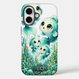 Neos Kawaii Zodiac Pisces iPhone 16 Case
