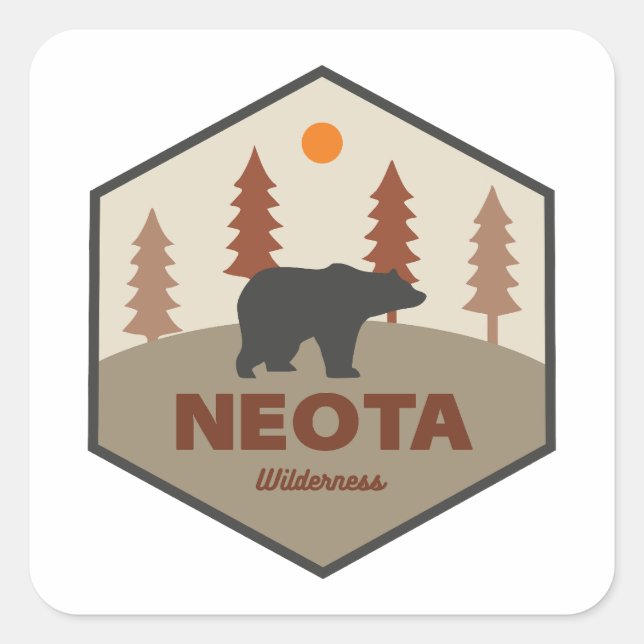 Neota Wilderness Colorado Bear Square Sticker (Front)