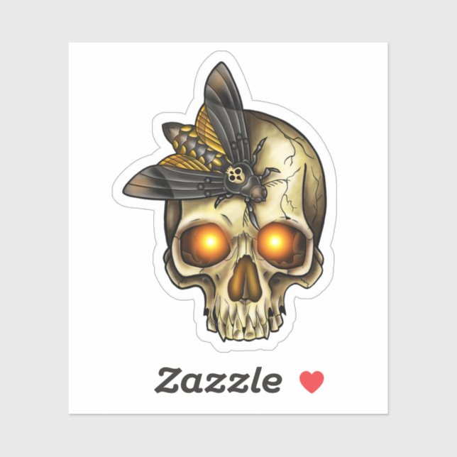 Neotraditional Skull Butterfly (Sheet)