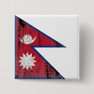 Nepal 15 Cm Square Badge